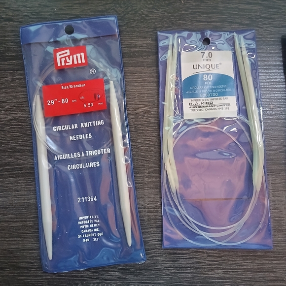 Lot of 17 Circular Knitting Needles Susan Bates Unique Prym Mixed Sizes Aluminum - Picture 2 of 7